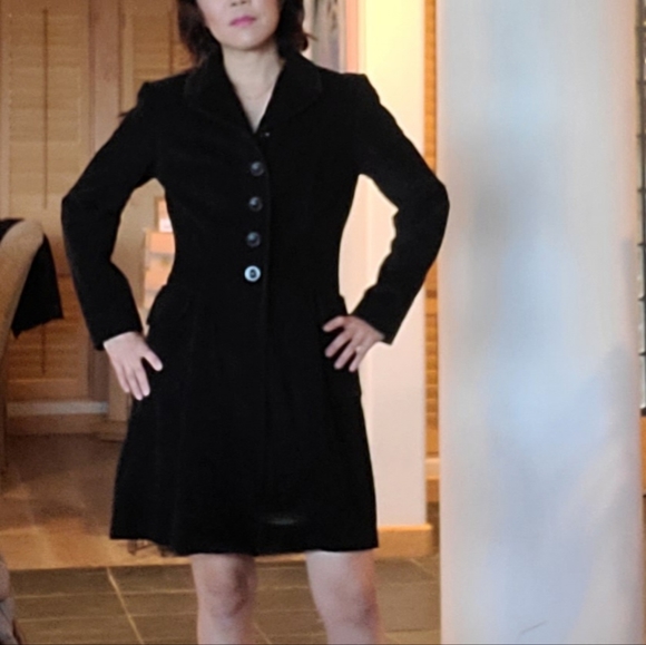 Bebe Vintage black trench coat sz S 38 high quality - Picture 6 of 8